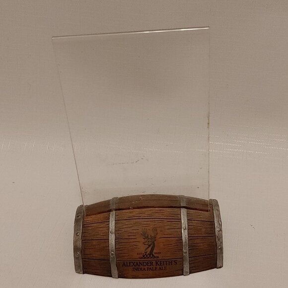 Alexander Keith's India Pale Ale Menu Card Holder Barrel Cask - Picture 1 of 4